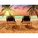 Ver imagem 2 de Papel De Parede Praia Mar Por Do Sol Céu 3D Npr194