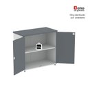 Ver imagem 7 de Armário Baixo para Escritório com 2 Portas Branco/Grafito