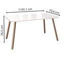 Ver imagem 6 de Conjunto Mesa de Jantar C/ Vidro + 4 Cadeiras Estofadas Wo Cor:off White com Rosê Cobre