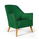 Ver imagem 2 de Poltrona Decorativa Orion com Puff Solar Sued Verde Aradecor