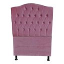 Ver imagem 1 de Cabeceira de Cama Box Princesa Solteiro 90 Cm Botão Strass Suede Rosa Bebê Eli Móveis