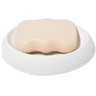Saboneteira Porta Sabonete Banheiro Oval Luxo 12,5cm em Cimento - Branco - 1