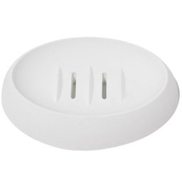 Saboneteira Porta Sabonete Banheiro Oval Luxo 12,5cm em Cimento - Branco - 3