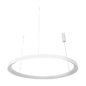 Pendente Led Metal Aluminio Branco 60w 3000k Giro
