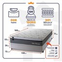 Ver imagem 2 de Cama Box Molas Ensacadas Benton Casal 138x188 King House
