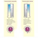 Ver imagem 6 de Porta de Alumínio Lambril Visor Duplo 210x80 Direita Branco