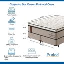 Ver mais imagens de Conjunto Box Queen Mola Probel Prohotel Casa (158x198x66cm)