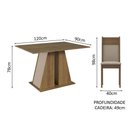 Ver imagem 3 de Conjunto Sala de Jantar Mesa Tampo de Madeira 4 Cadeiras Rustic/crema/bege Angel Madesa