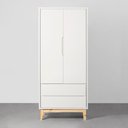 Ver imagem 7 de Kit Quarto Theo com Pés Square Natural - Berço + Cômoda 3 Gavetas e 1 Porta + Guarda-Roupa 2 Portas