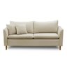 Sofá Pequeno Namoradeira 2 Lugares 1,44m Living Kassia Linho Bege Lansofbr - 2
