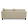 Sofá Pequeno Namoradeira 2 Lugares 1,44m Living Kassia Linho Bege Lansofbr - 4