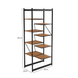 Estante Estilo Industrial Moderna Innovare com 8 Prateleiras Canela - 6