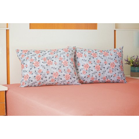 Jogo de lençol Queen Malha Doce Vida 3 peças France/Ferrugem Rose