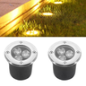 2 Balizadores Spot Blindado Led SMD 3W Branco Quente Bivolt IP66 De Embutir Em Piso Chão Gramado Jar - 1