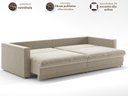 Ver imagem 4 de Sofá Tango 2,00m sem Caixa, Retrátil e Reclinável Veludocristal Areia - Netsofas