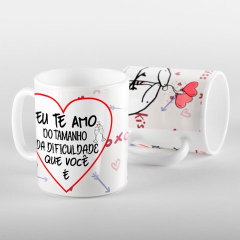 Caneca Flork Eu Te Amo do Tamanho