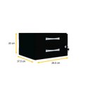 Ver imagem 1 de GAVETEIRO AÉREO 2 GAVETAS PANDIN MAXXI - PRETO MXG02