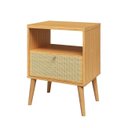 Ver imagem 2 de Mesa Cabeceira Tela Sintetica c/ 1 Gav - Carvalho Rose
