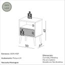 Ver imagem 3 de Mesa Cabeceira Tela Sintetica c/ 1 Gav - Carvalho Rose