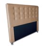 Cabeceira estofada cama box solteiro para quarto Bete 110 cm Café com Leite -Anchar Estofados - 1
