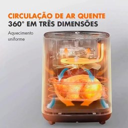 Fritadeira Elétrica sem Óleo Air Fryer Gaabor 4l 1400w-127v - 6