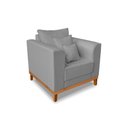 Ver imagem 4 de Kit Sofá 3 Lugares e 2 Poltronas Beny - Linho Cinza