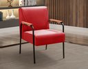 Ver imagem 3 de Kit 2 Poltronas Decorativas Jade Braços Fixo para Sala de Estar, Recepção - Suede Vermelho