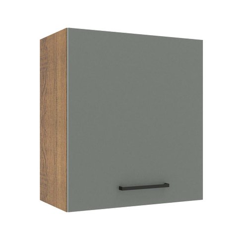 Armário de Cozinha Aéreo 60 cm 1 Porta Rustic/Cinza Agata Madesa
