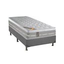 Ver imagem 1 de Cama Box Solteiro: Colchão Molas Pocket Ensacadas Castor Premium Gel + Base CRC Suede Gray(88x188)