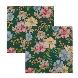 Kit Guardanapo Decorado Verde Floral Luxo 40 Folhas 33cm - Tuut - 1 Kit Guardanapo Decorado Verde Floral Luxo 40 Folhas 33cm - Tuut - 1