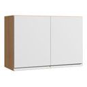 Ver imagem 1 de Armário de Cozinha Aéreo 80cm com 2 Portas Andréia Amêndoa/branco - Ajl Móveis