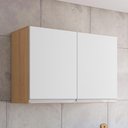 Ver imagem 2 de Armário de Cozinha Aéreo 80cm com 2 Portas Andréia Amêndoa/branco - Ajl Móveis