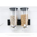 Ver imagem 5 de Dispenser Porta Alimentos Duplo de Parede 2 Potes para Cereais Sucrilhos Granola Cozinha Luxo