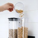 Ver imagem 2 de Dispenser Porta Alimentos Duplo de Parede 2 Potes para Cereais Sucrilhos Granola Cozinha Luxo