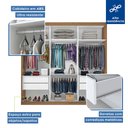 Ver mais imagens de Guarda Roupa Casal 3 Portas de Correr 4 Gavetas e 9 Espelhos Rennes Minastex