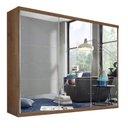 Ver imagem 3 de Guarda Roupa Casal 3 Portas de Correr 4 Gavetas e 9 Espelhos Rennes Minastex