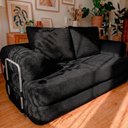 Ver imagem 1 de Sofá Cama Elo 1,90m Xpand Tech Tecido Velourê Preto Cama Inbox