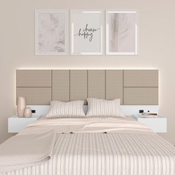 Cabeceira Suspensa Cama Casal com Led Malibu - M. Arapongas - 2