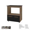 Ver imagem 5 de Balcão para Cooktop Elisa 2 Portas com Espaço para Forno: Savana Preto
