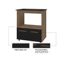 Ver imagem 6 de Balcão para Cooktop Elisa 2 Portas com Espaço para Forno: Savana Preto