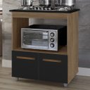 Ver imagem 2 de Balcão para Cooktop Elisa 2 Portas com Espaço para Forno: Savana Preto