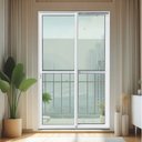 Ver imagem 2 de Porta Correr 2F.Moveis 210 x 150 Elite c/Fechadura Tetra V.Liso Branco Brimak
