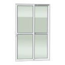 Ver imagem 1 de Porta Correr 2F.Moveis 210 x 150 Elite c/Fechadura Tetra V.Liso Branco Brimak