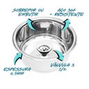 Ver imagem 3 de [aço 304] Cuba Redonda Inox para Clínicas e Centros Médicos 30x15cm