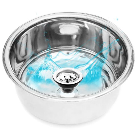 [aço 304] Cuba Redonda Inox para Clínicas e Centros Médicos 30x15cm