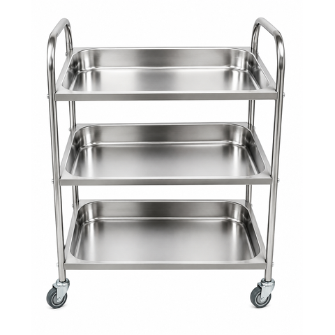 Carro Auxiliar em Aço Inox 45x88x93 cm Haut 3 Planos