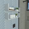 Prateleira Aba U P15cm Minimalista Branco Mdf Organizador Banheiro Lavanderia - Rufatto Decorações - 3