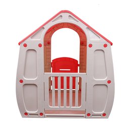 Casinha de Brinquedo Infantil Playground Grande Magic House com Porta e Janela Vermelha/verde - 3