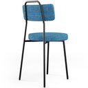 Ver imagem 7 de Kit 06 Cadeiras Decorativa Estofada para Sala de Jantar Barcelona L02 Linho Azul - Lyam Decor