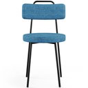 Ver imagem 3 de Kit 06 Cadeiras Decorativa Estofada para Sala de Jantar Barcelona L02 Linho Azul - Lyam Decor